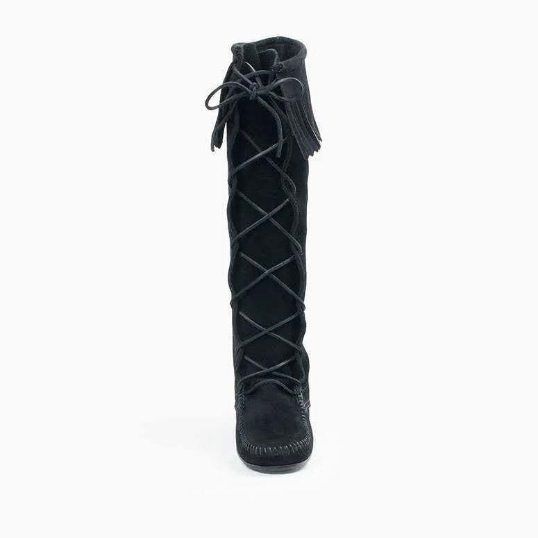 Women's Women's Front Lace Knee High Boot