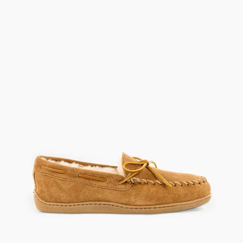 Men's Men's Sheepskin Hardsole Slipper - Wide & Extended Sizes