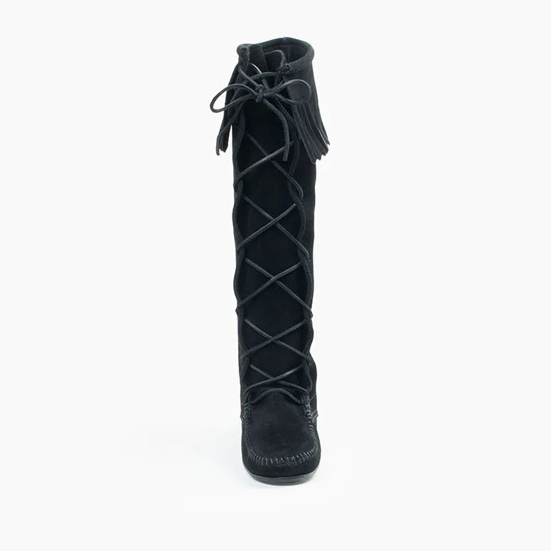 Women's Women's Front Lace Knee High Boot